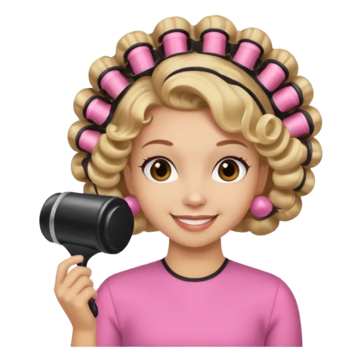 A girl that is getting hair done sticker