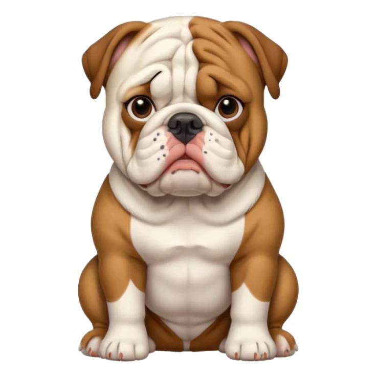 English bulldog sitting sticker