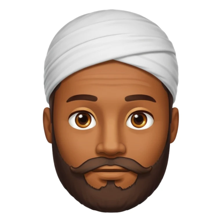 Hombre marrón bronceado con la pelada sin broncear y barba sticker