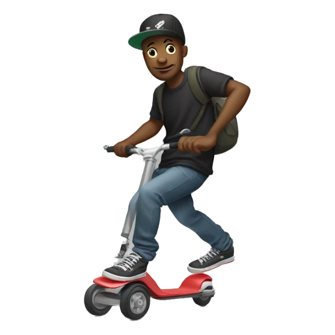 streetwear guy doing freestyle scootering sticker