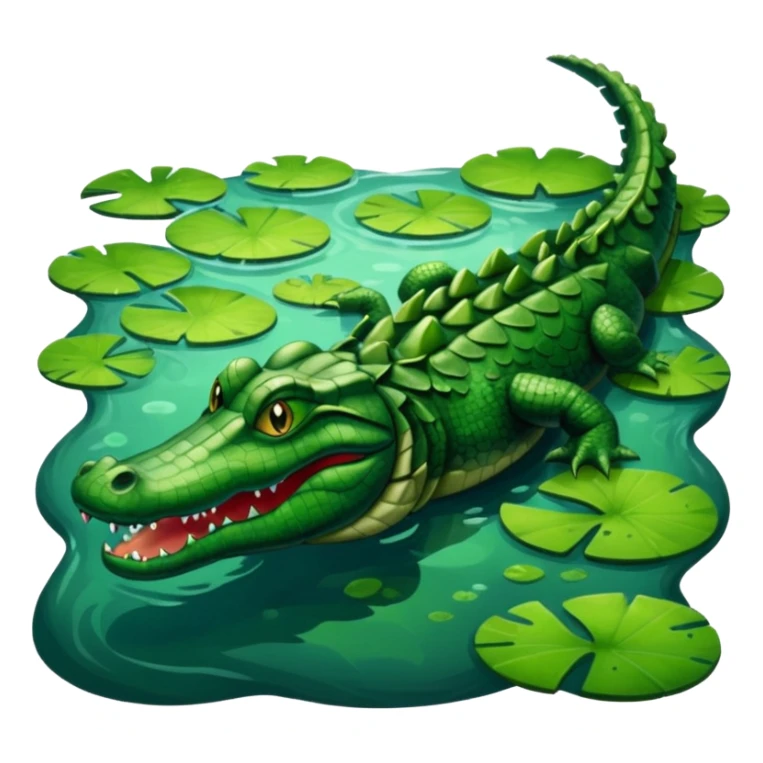Alligator swimming in a swamp sticker