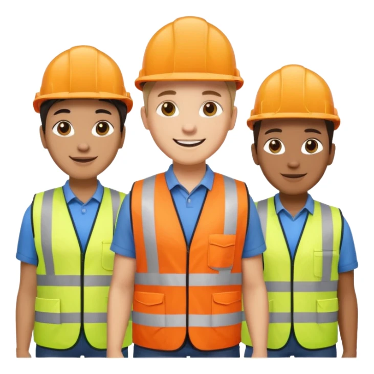 group of multiracial railway engineers sticker