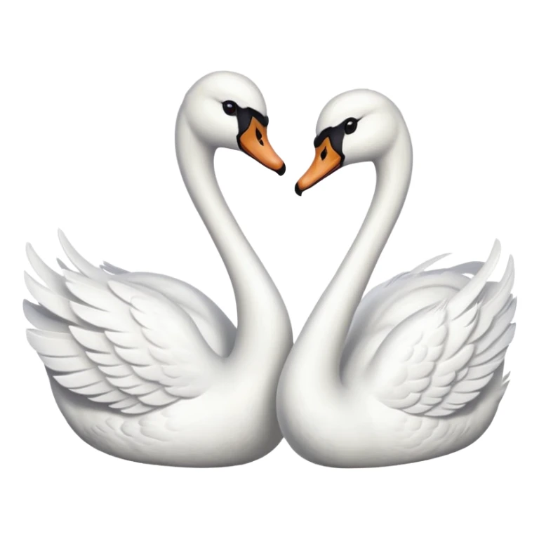 Couple swan emoji sticker