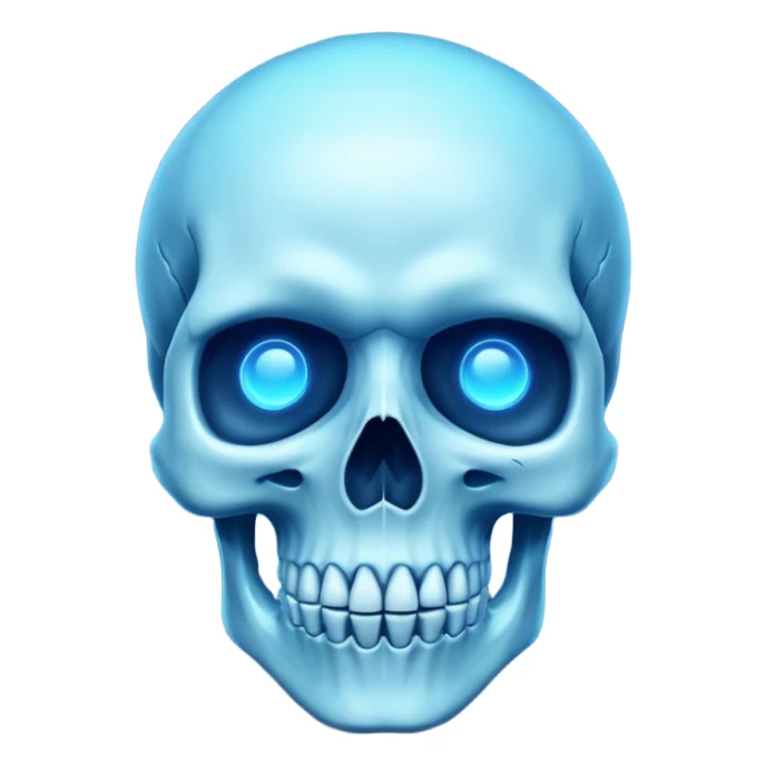 make me emoji for my linux start menu i want it blue and take the whole the image (i want it big ) i dont want is as a face i want it like skull or something cool sticker