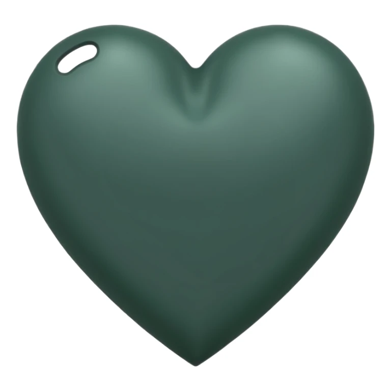 Dark grayish green color heart sticker