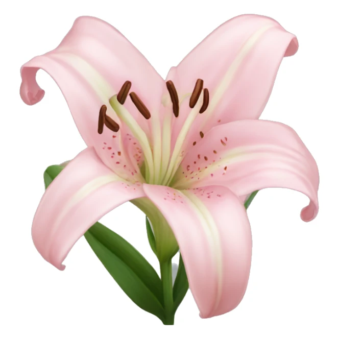 light pink lilium sticker