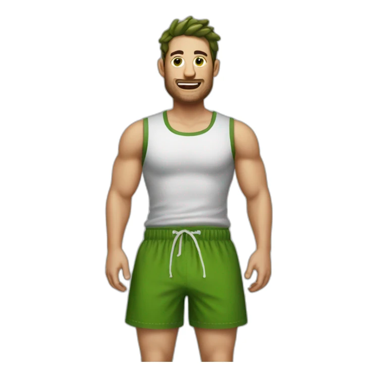 A pickle wearing pickle boxer shorts  sticker