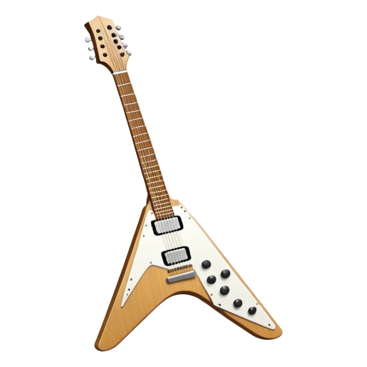 white flying v guitar sticker
