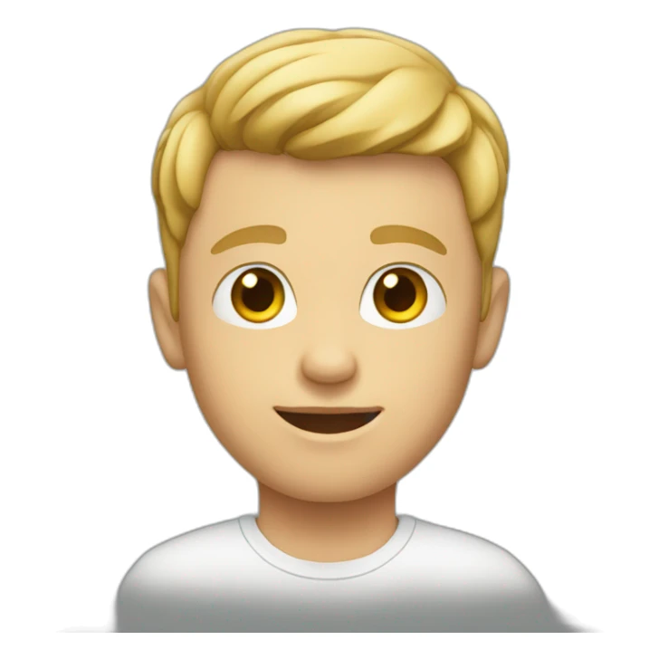 white boy wearing a t shirt sticker