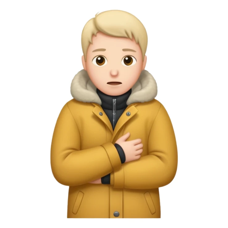 Uma pessoa congelando de frio sticker