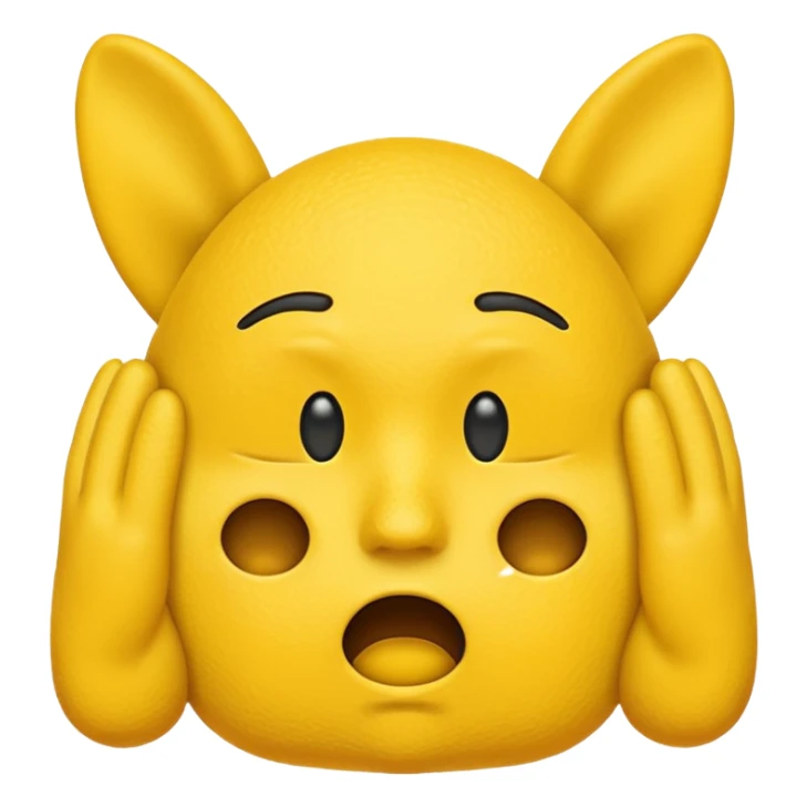 Annoyed emoji cover there ears  sticker