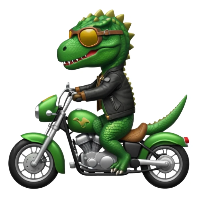 Dinosaure qui fait de la moto sticker
