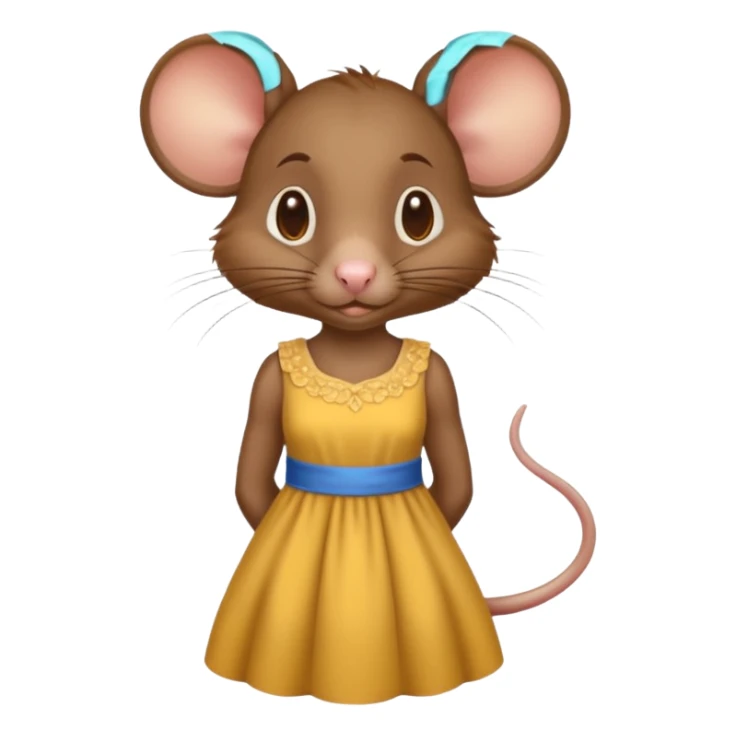 female rat with long hair sticker