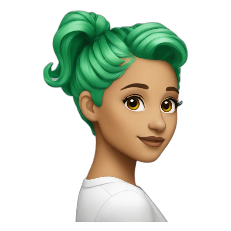 Ariana grande Green hair sticker