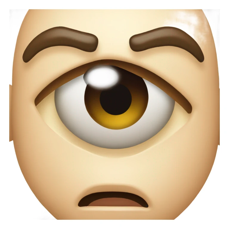 Face closing one eye due to stress sticker