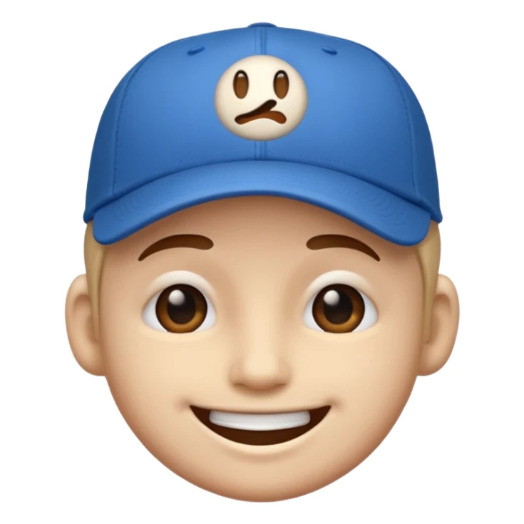 👌😁🧢 Combine these emojis and please, no body, just the head. as a sticker sticker