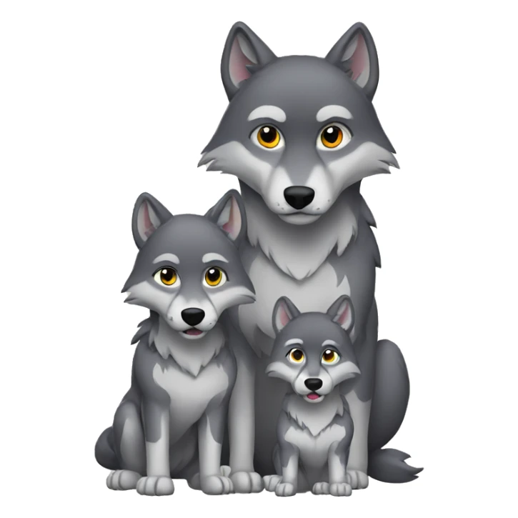 wolf family sticker