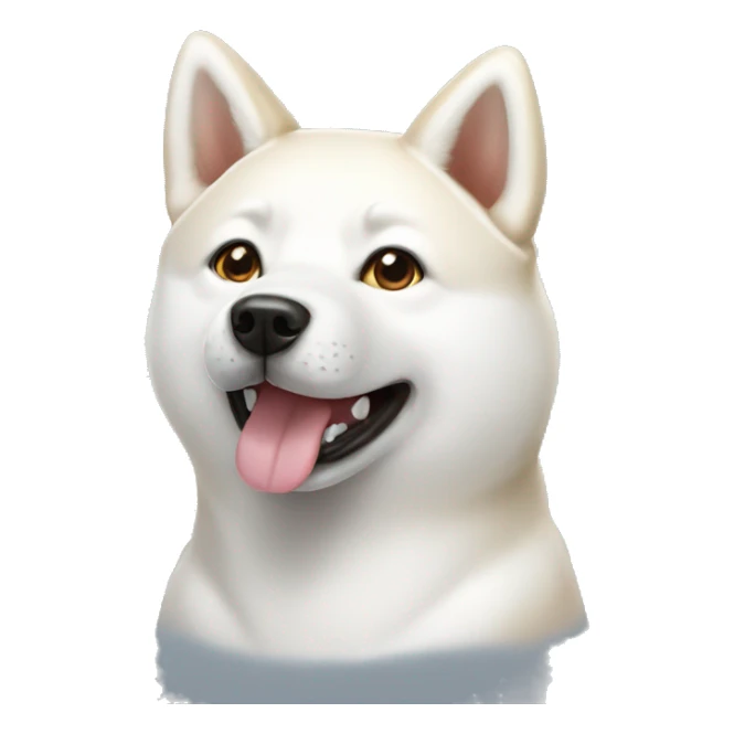 White SHIBA Inu dog  sticker