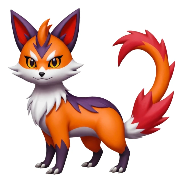 Noibat-Zangoose-Nargacuga-Litten-Torracat-fusion-Fakemon-Pokémon-creature  sticker