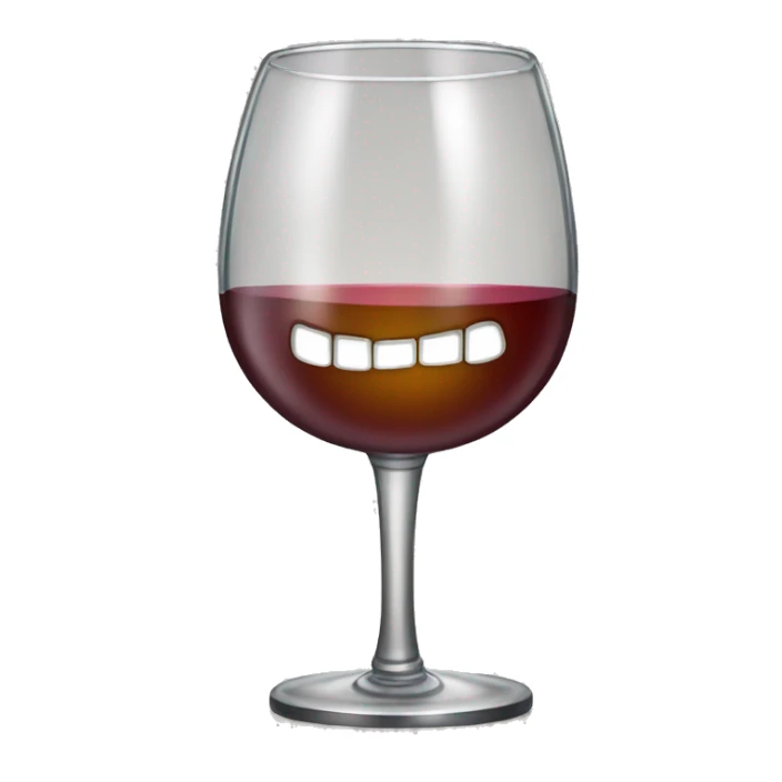 wine glass mixed with a microphone sticker
