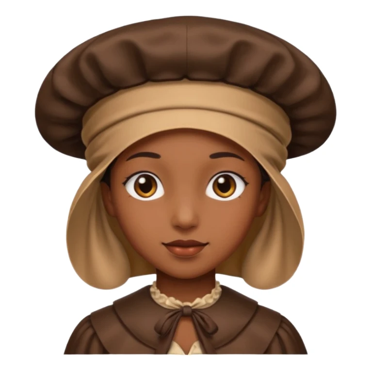 Silk Bonnet emoji brown skin sticker