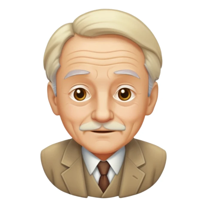 An old man with a small smirk and light hair, dressed in expensive clothes sticker
