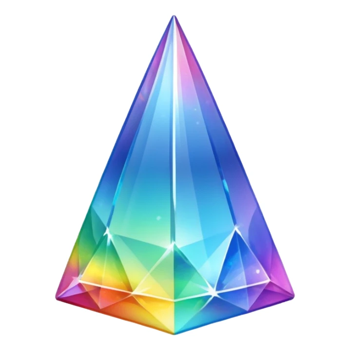 Rainbow prism Skyshard crystal sticker