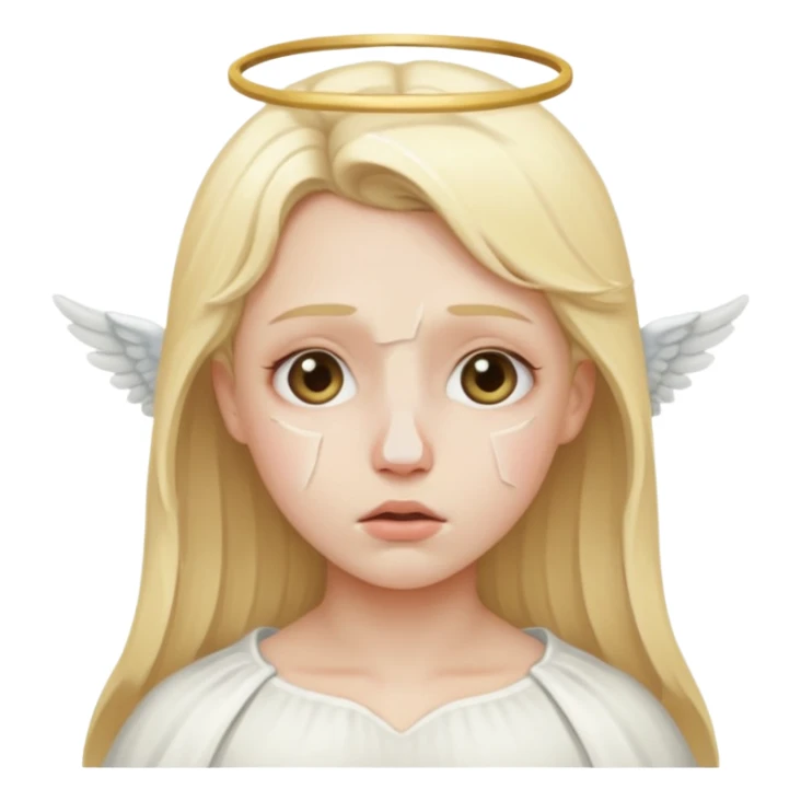 Angel with  fracture broken nose sticker