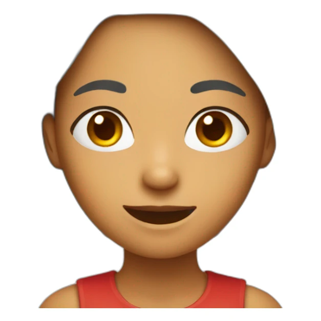 Chili girl's face sticker