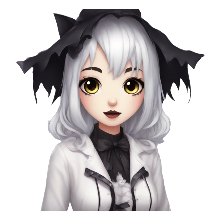 Edgy Kawaii Cute Cool Beautiful Elegant Pretty Anime Gothic Catgirl sticker