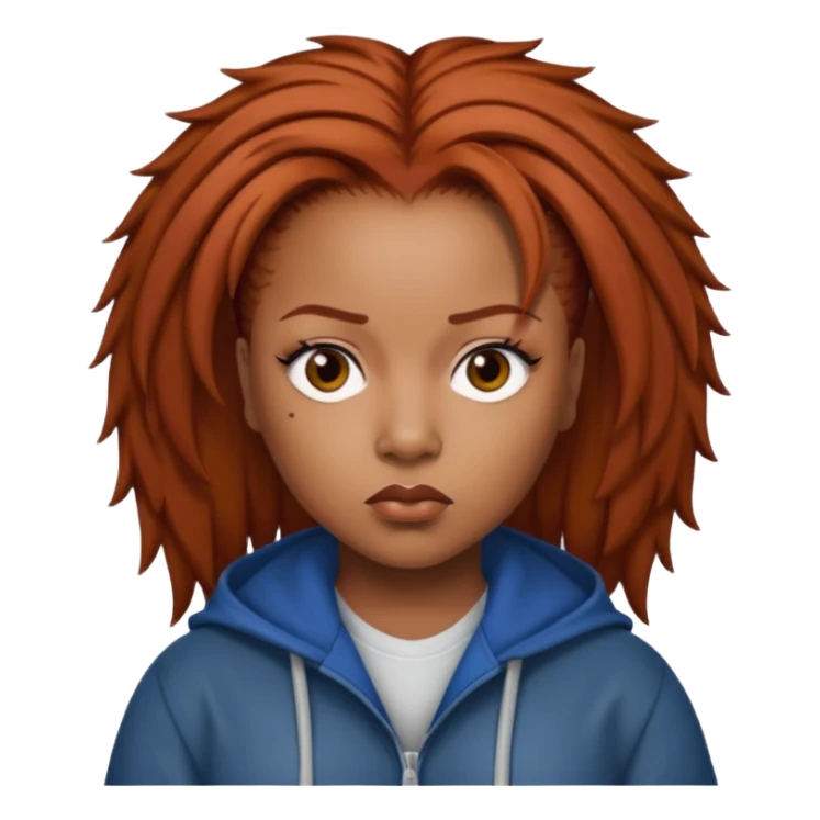 Da Brat with auburn hair sticker