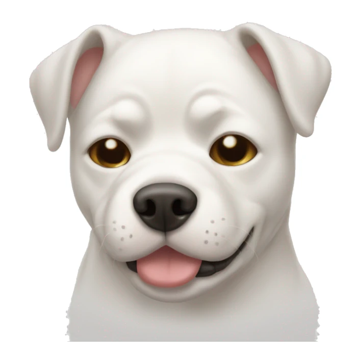 sleepy white pitbu sticker