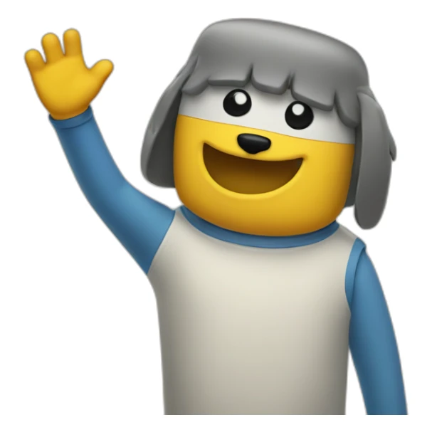 Jake the Dog High fiving Finn sticker