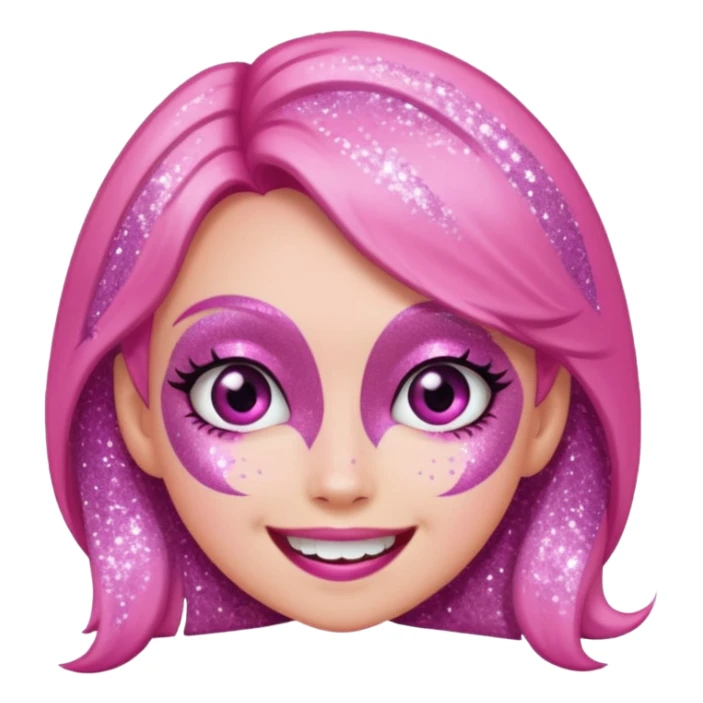 glitter pink girl naughty sticker