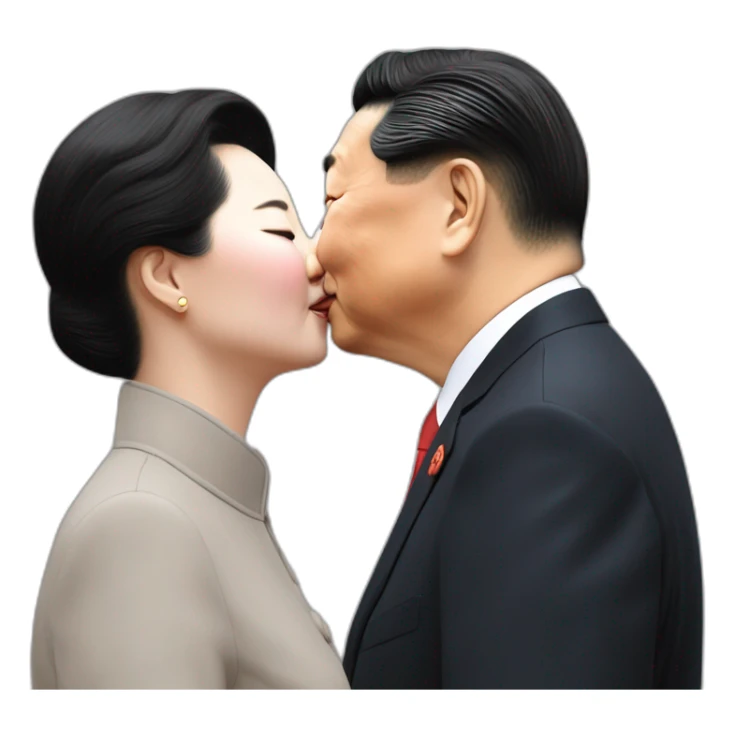 xi-jinping kissing Kim Jung Hun sticker