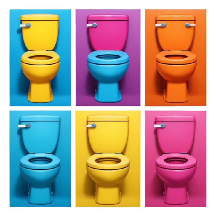 artist toilet pop art warhol style  sticker