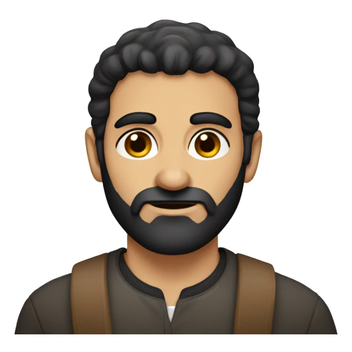 Armenian man with dark beard and hazel eyes sticker