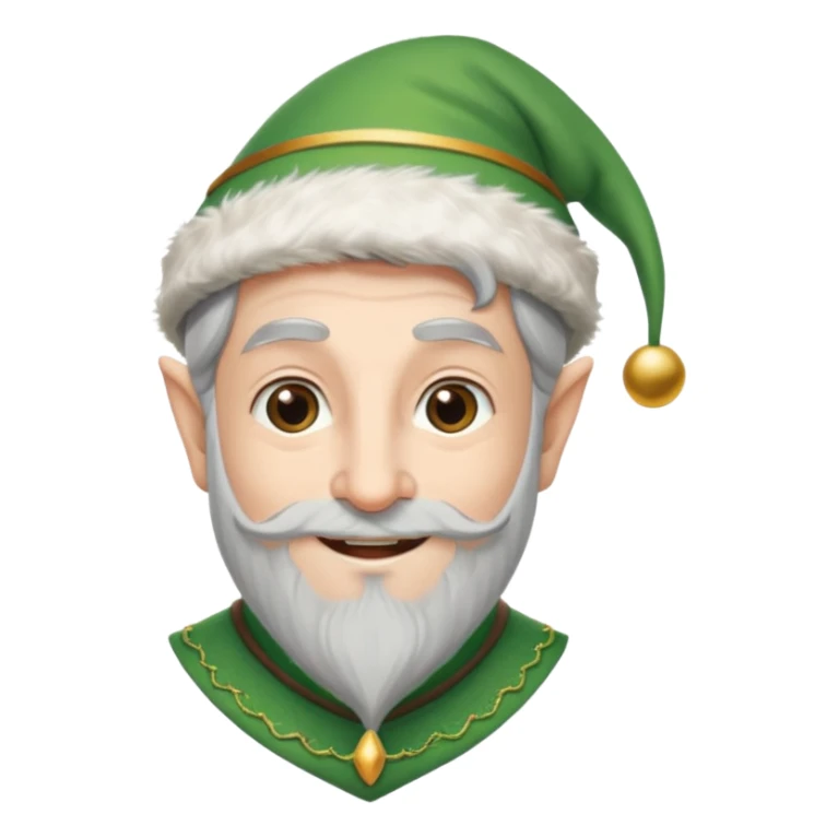 dumbledore smiling and wearing a christmas elf hat sticker