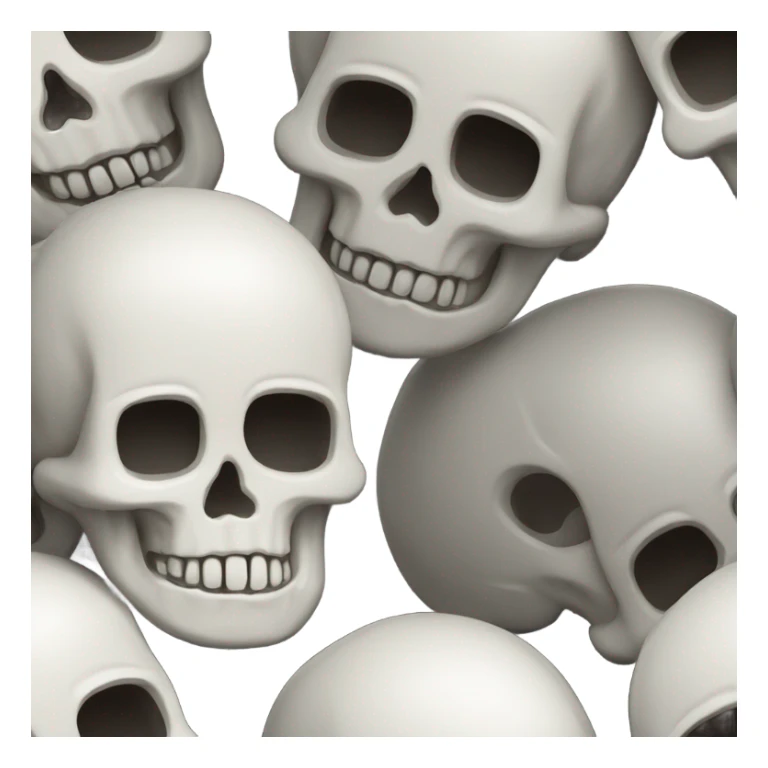 shiny skull sticker