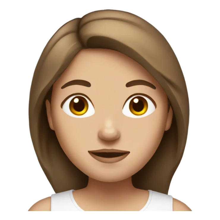 Lady with Brown Hair, light Skin, Body with Definition   sticker