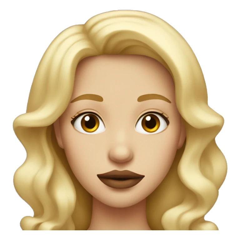 Blonde girl with big lips sticker