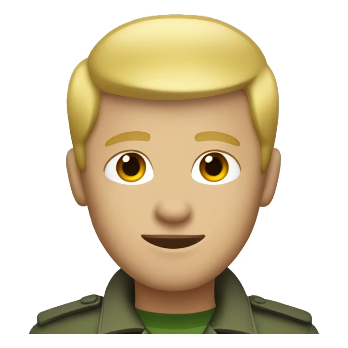 Blonde short haired man with a 5 oclock shadow wearing a green military style jacket with a dark grey shirt underneath sticker