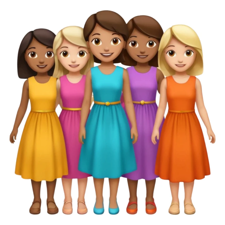 group of girls smiling sticker