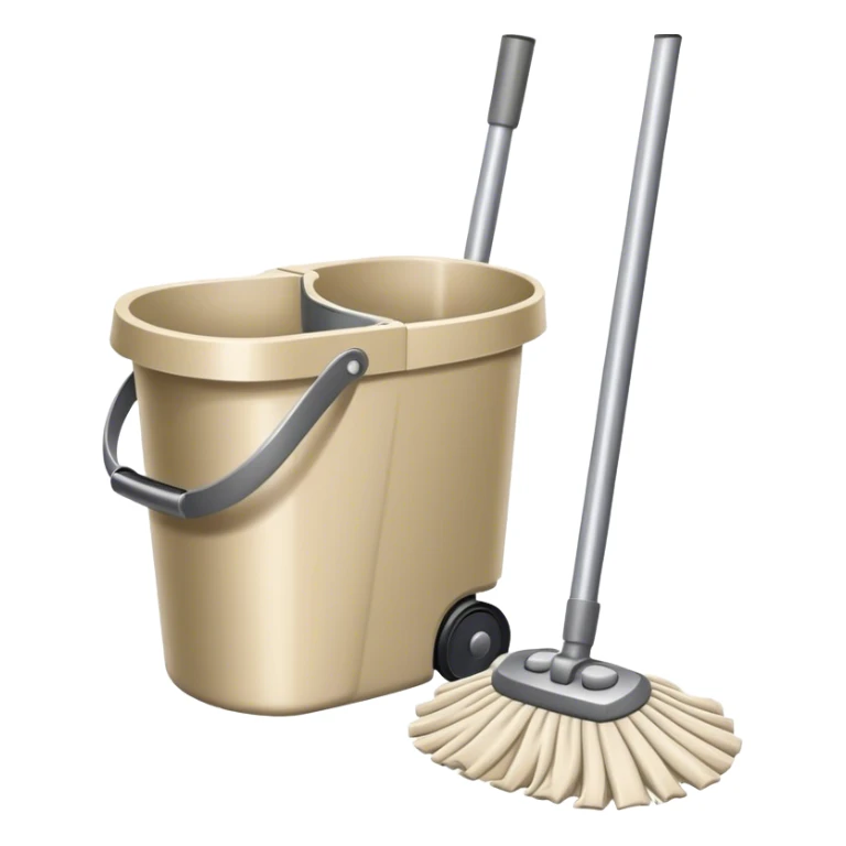 Hoover mop and beige bucket sticker