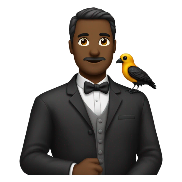 hombre de la peste negra con traje de pico de pajaro negro sticker