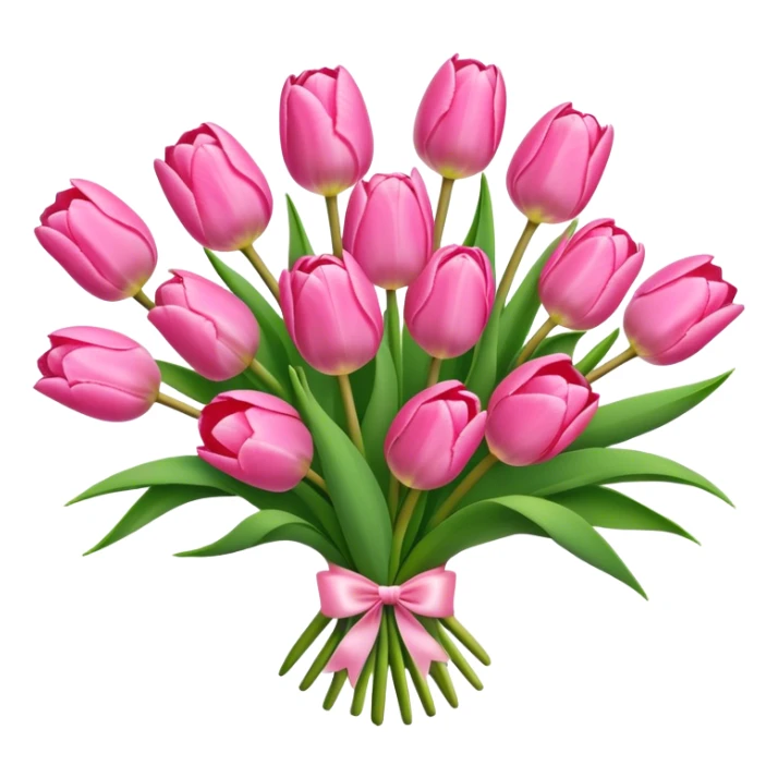 Bouquet of pink tulips sticker