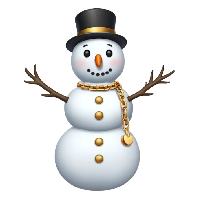 Drug dealer snow man wearing gold chains  sticker