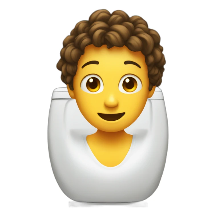 Emoji au toilette sticker