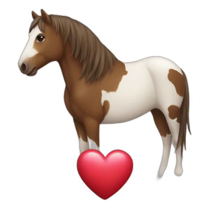 horse and heart sticker
