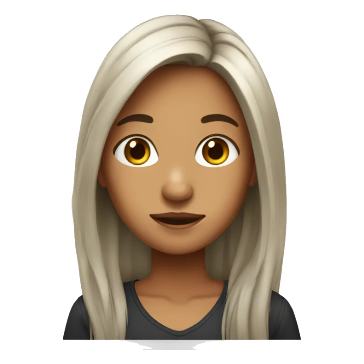 girl ith long hair sticker